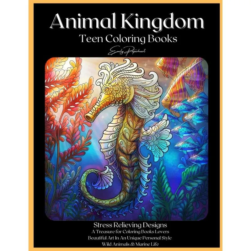 Animal Kingdom Teen Coloring Books