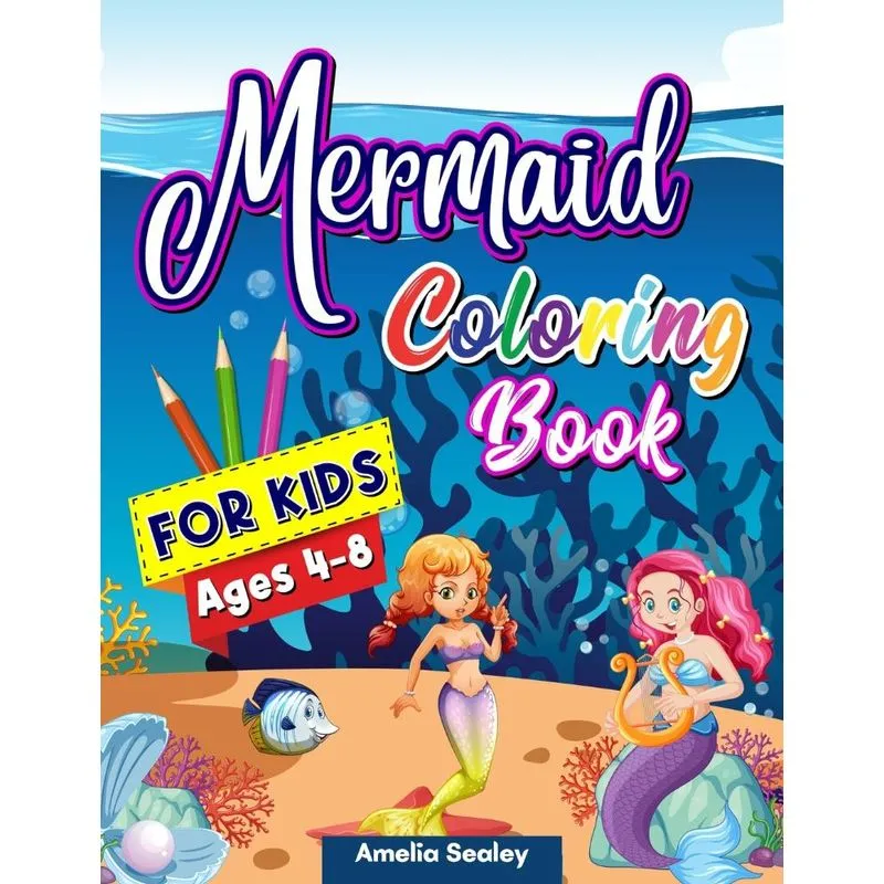 Mermaid Coloring Book for Kids