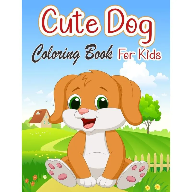 Cute Dog Coloring Book for Kids