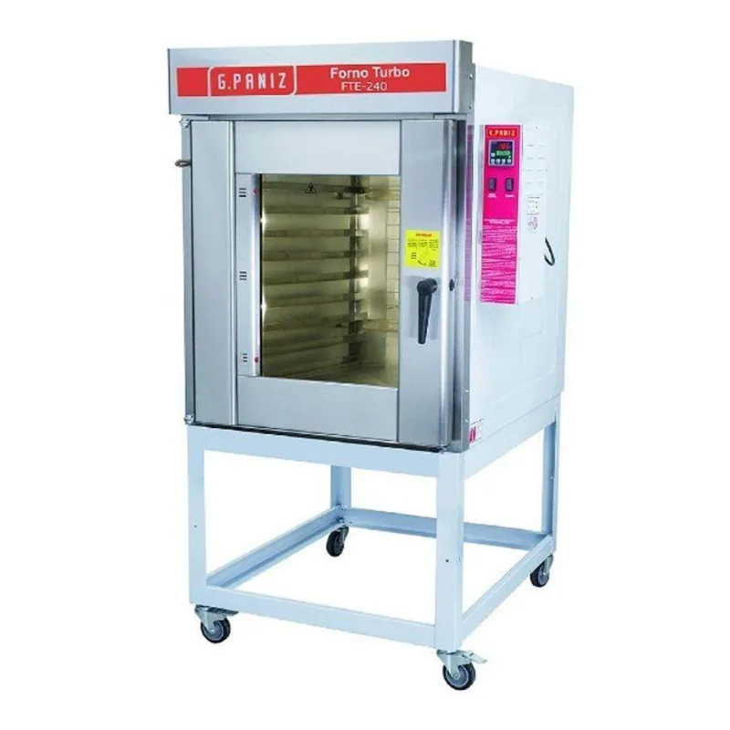 Forno Turbo Elétrico G.paniz Elétrica Fte 240 Aço Carbono 8 Esteiras Branco 380v Trifásico