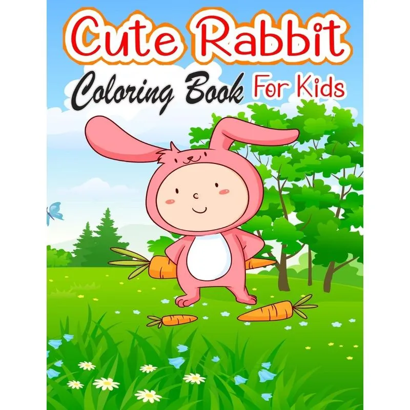 Cute Rabbit Coloring Book for Kids