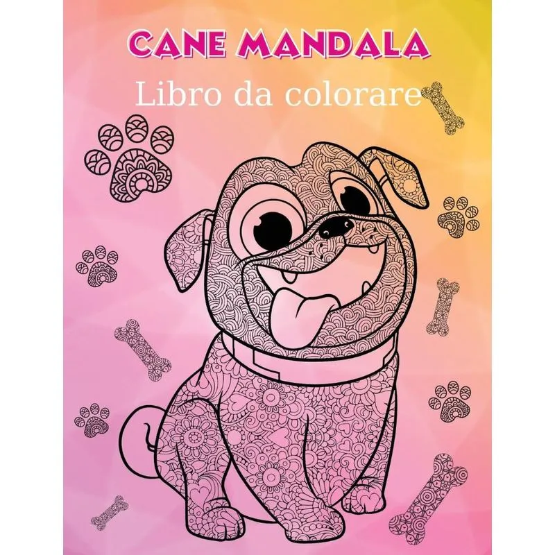 Cane Mandala libro da colorare