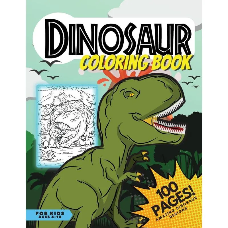 Dinosaur Coloring Book 100 Pages
