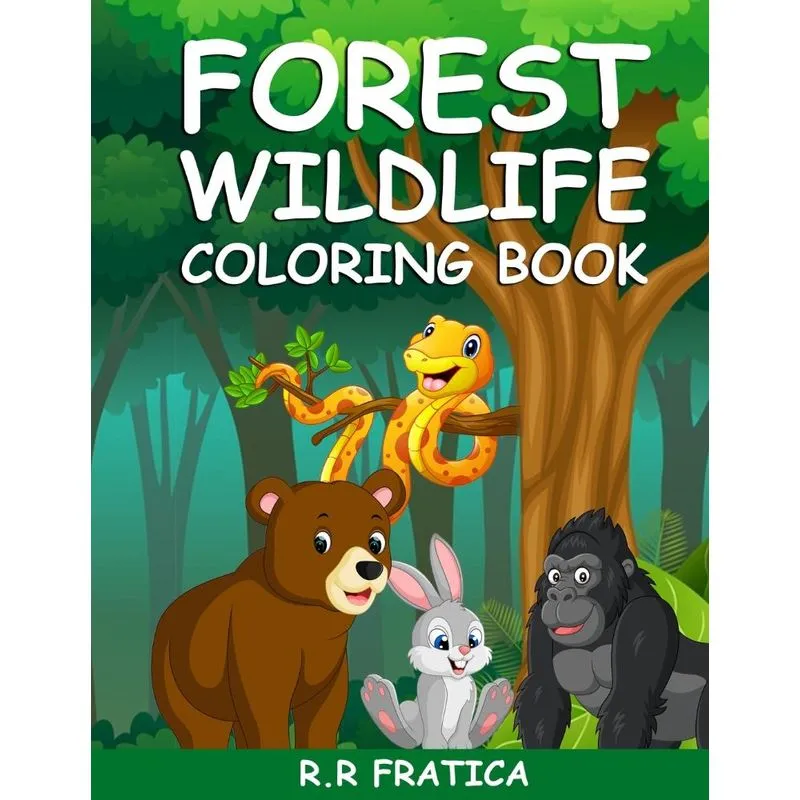 Forest wildlife coloring book