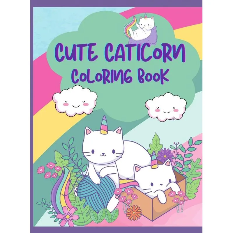 Cute Caticorn Coloring Book