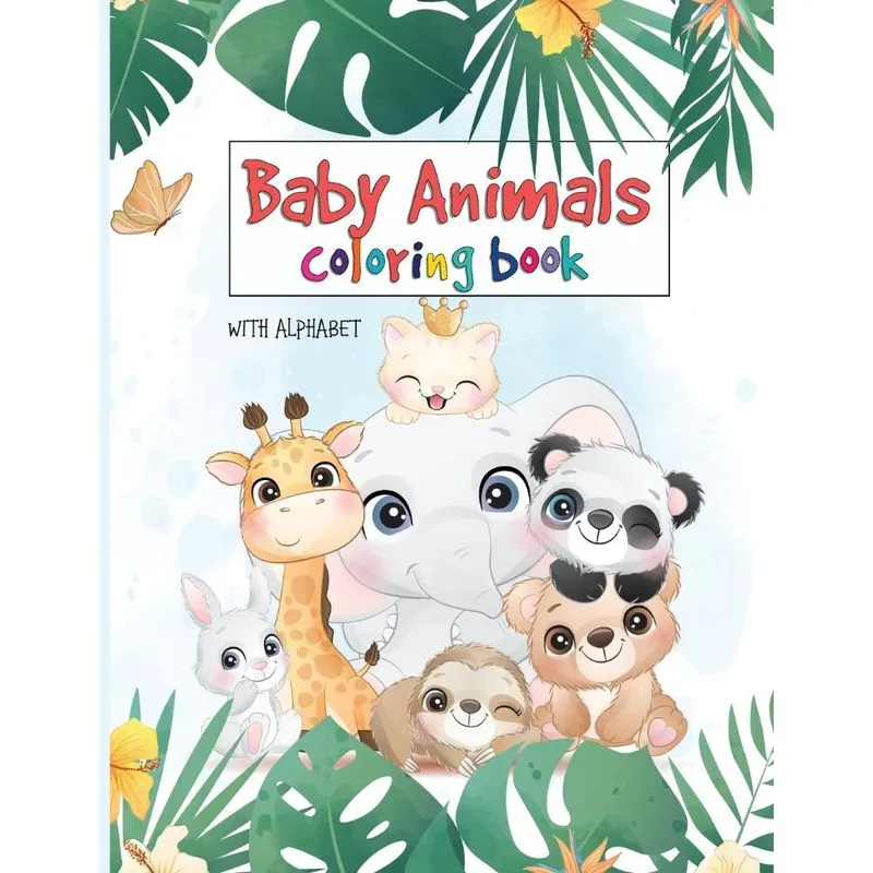 100 Baby Animals Coloring Book