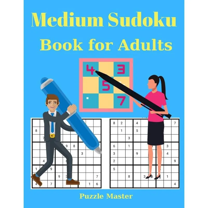 Medium Sudoku Book for Adults - 200 Large Print Sudoku Puzz