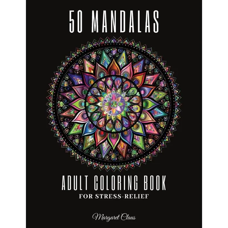 Adult Coloring Book - 50 Mandalas