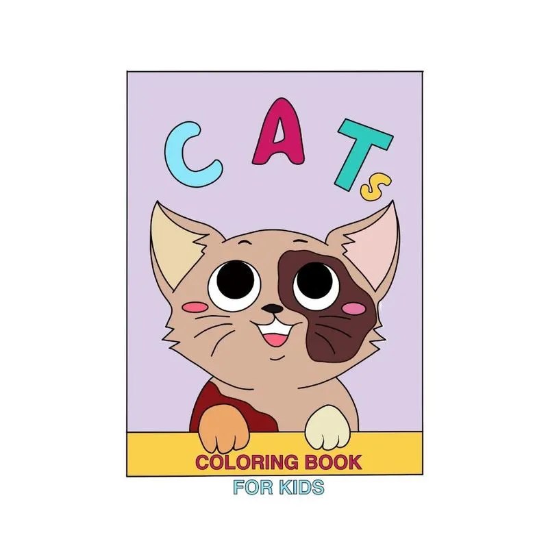 Cats coloring book for kids
