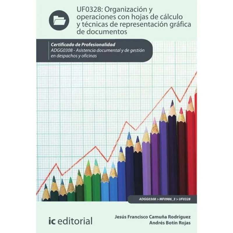 Organización y operaciones con hojas de cálculo y técnicas de representación gráfica en documentos.