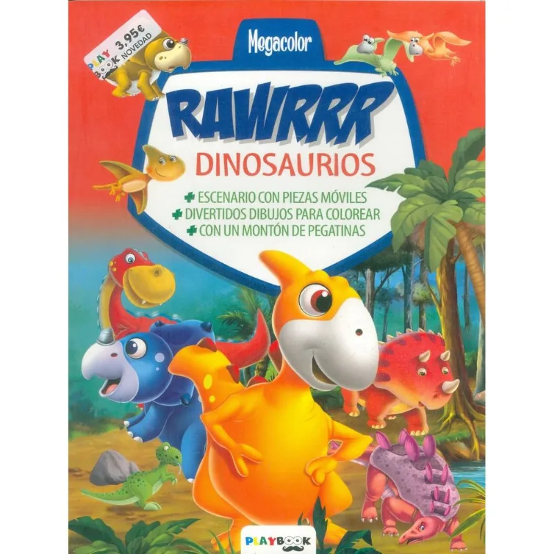 DINOSAURIOS: MEGACOLOR RAWRRR – Aventura Desplegable para Colorear y Jugar DINOSAURIOS: MEGACOLOR RAWRRR