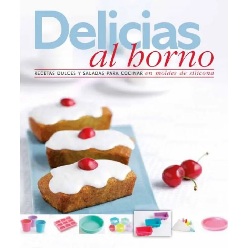 Libro Delicias al horno Moldes para bizcochuelo, 3 colores
