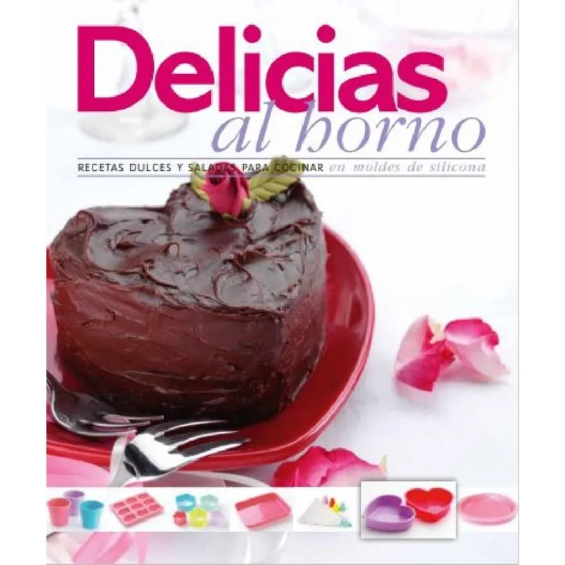 Libro Delicias al horno Moldes con forma de corazon, 2 colores