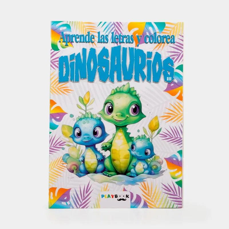 Aprende las letras y colorea dinosaurios