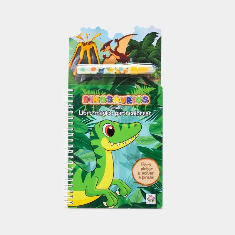 Dinosaurios geniales: libro mágico para colorear