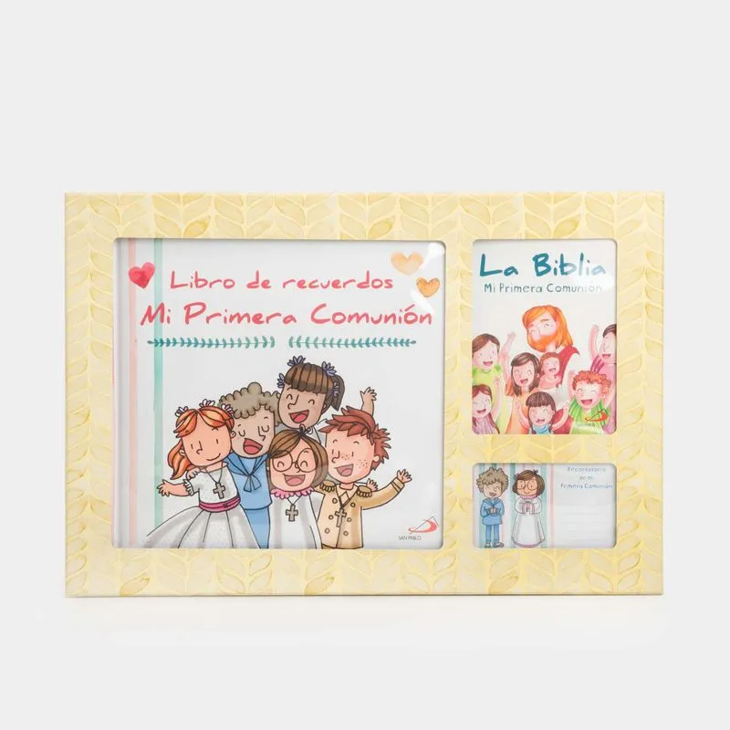 Mi primera comunión: libro de recuerdos + La Biblia + 50 recordatorios