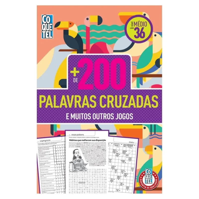 Livro coquetel mais de 200 palavras cruzadas ed 36