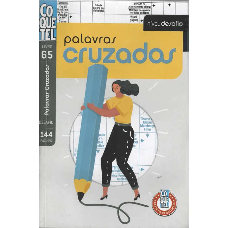 Livro Palavras Cruzadas Passatempo Nº 65 - Nível Desafio - Coquetel