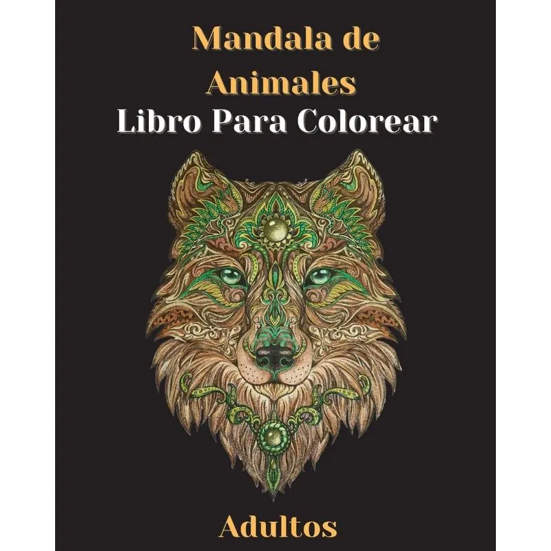 Libro Para Colorear de Mandala de Animales para Adultos