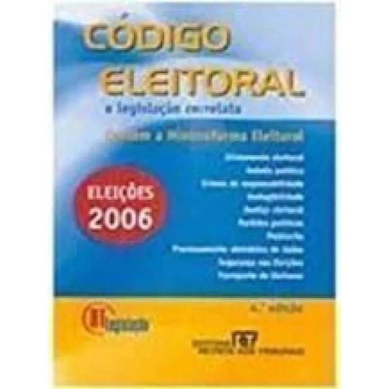 Código Eleitoral E Legislação Correlata