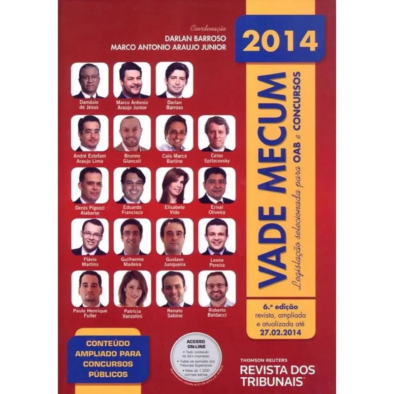 Vade Mecum - Legislacao Selecionada Para Oab E Concursos 2014 - 6ª Ed.