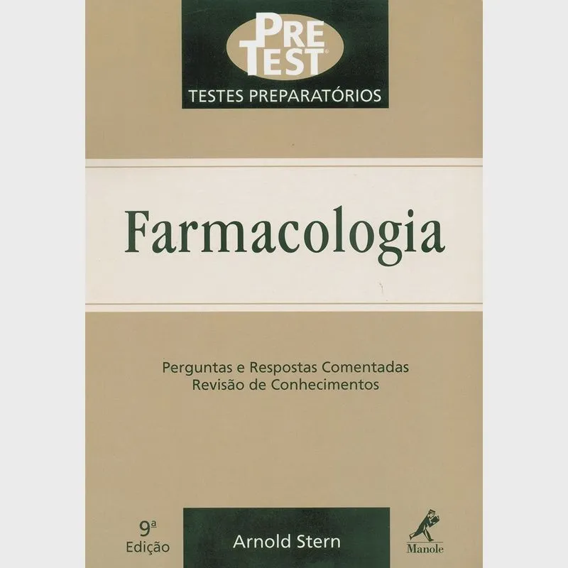 Livro - Testes preparatórios: Farmacologia.