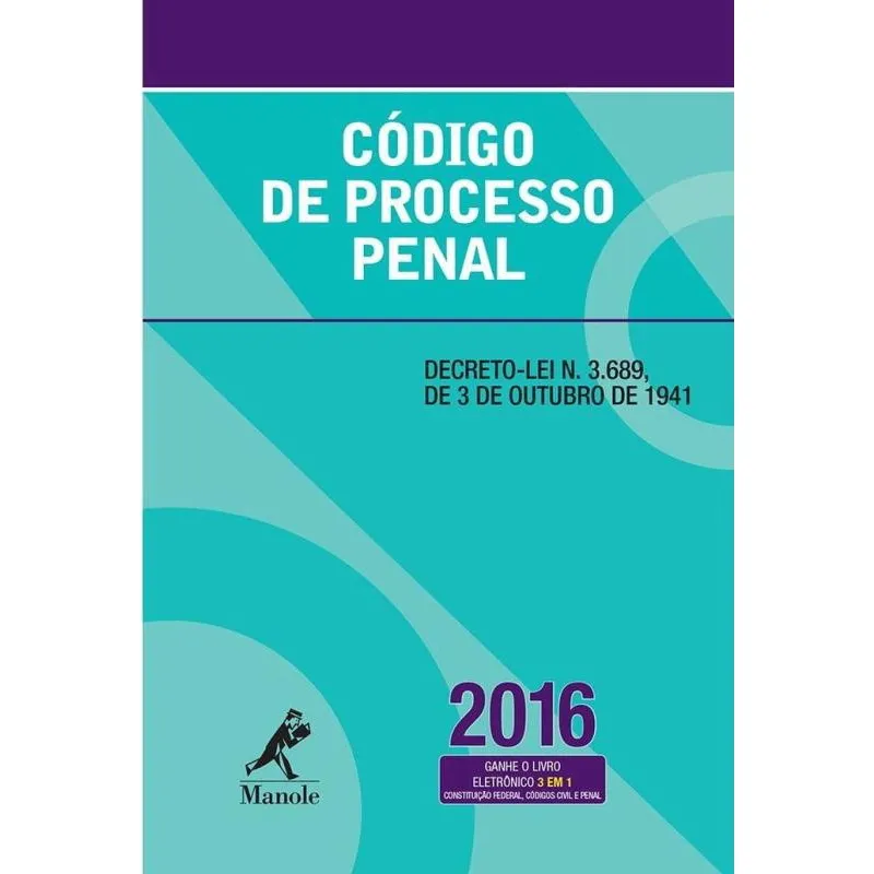 Livro - Código de processo penal: Decreto-lei n. 3.689, de 3 de outubro de 1941