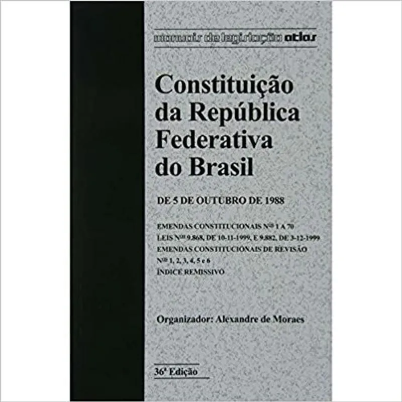 Usado - Constituição Da Republica Federativa Do Brasil: De 5 De Outubro De 1988 - Coleção Manuais De Legislação Atlas