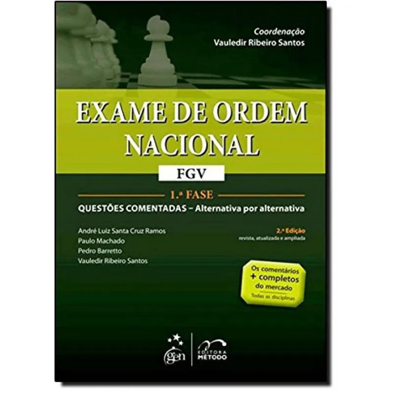 Exame De Ordem Nacional. fgv. 1ª Fase