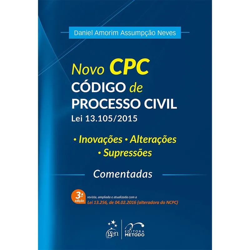 Livro - Novo CPC - Código de Processo Civil - Lei 13.105/2015