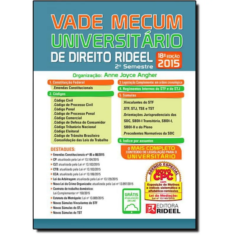 Vade Mecum Universitário de Direito Rideel - 2015