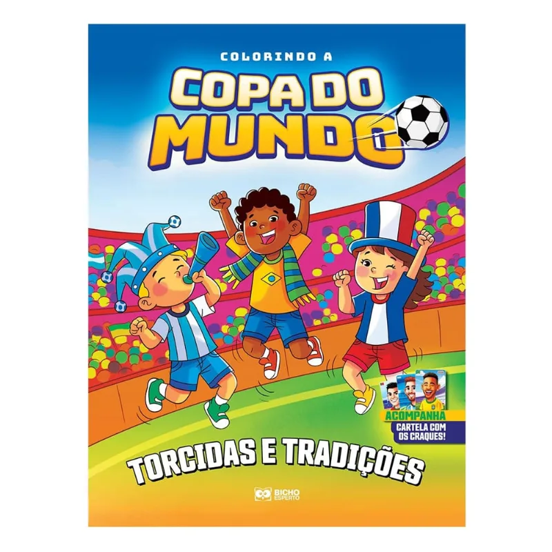 Livro Colorindo A Copa - Torcidas E Tradições | Com Cards