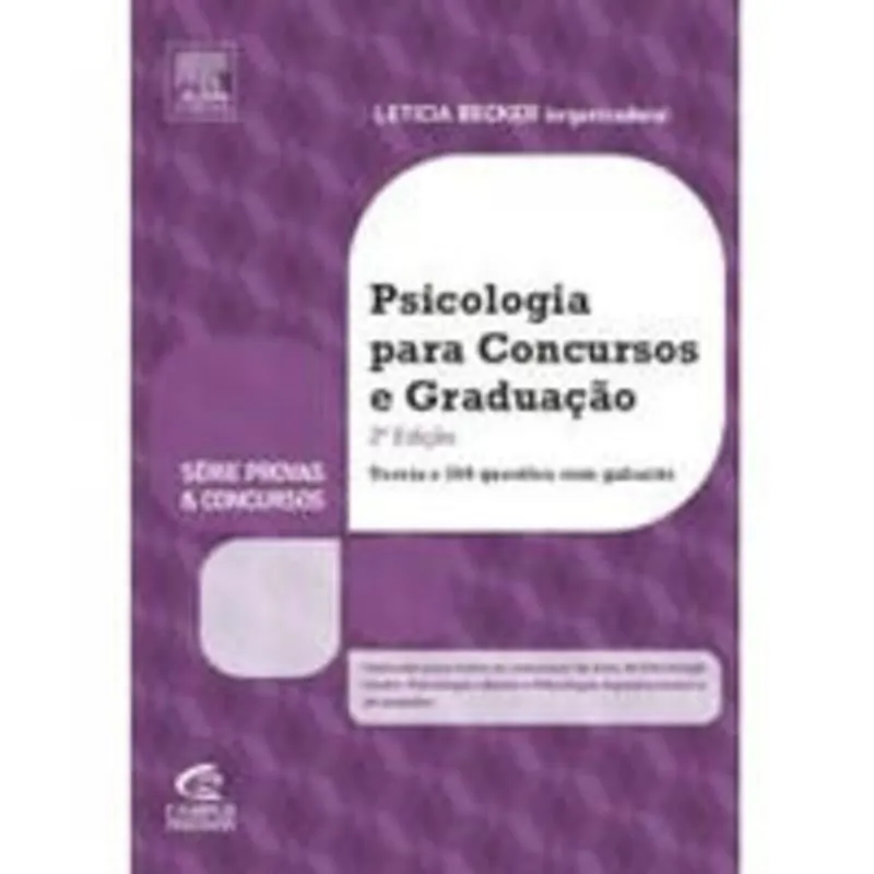 Livro - Psicologia Para Concursos E Graduação - Becker