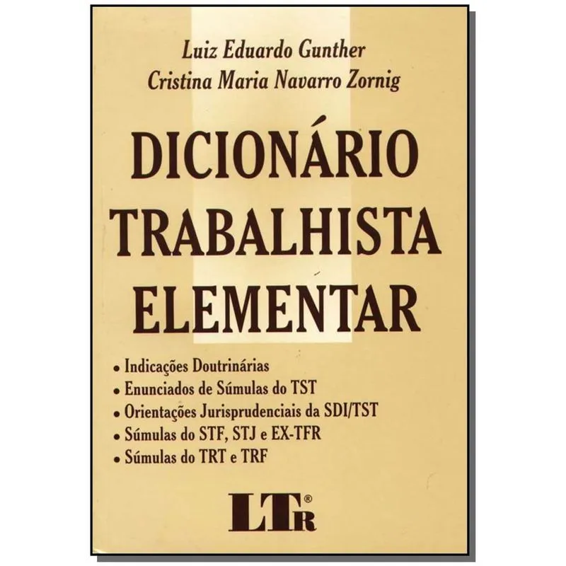 DICIONARIO TRABALHISTA ELEMENTAR