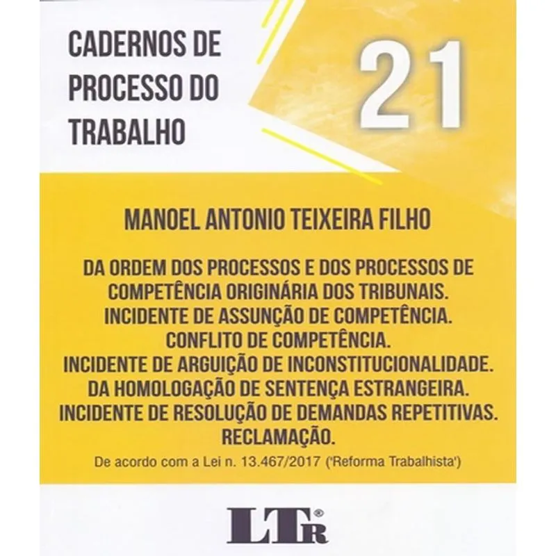 A Ordem Dos Processos E Dos Processos De Competencia Originaria Dos Tribunais. Incidente De Assuncao