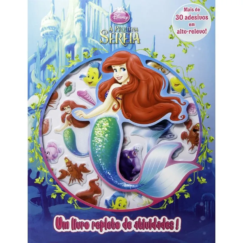 Livro Adesivos Fofinhos Disney - a Pequena Sereia