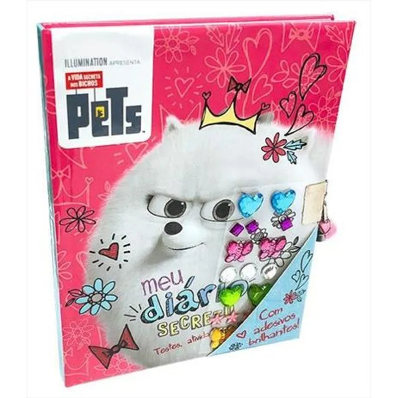 Meu Diário Secreto - Pets com Adesivos Brilhantes