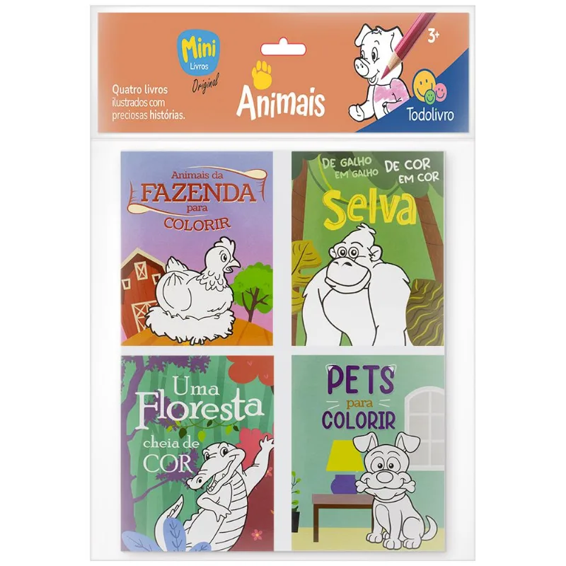 Minilivros Pack: Colorir Animais