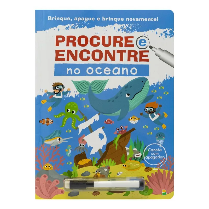Brinque, Apague e Brinque Novamente! Procure e Encontre: Oceano