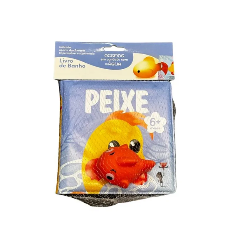 LIVRO DE BANHO - PEIXE - COM BICHINHO LUMINOSO
