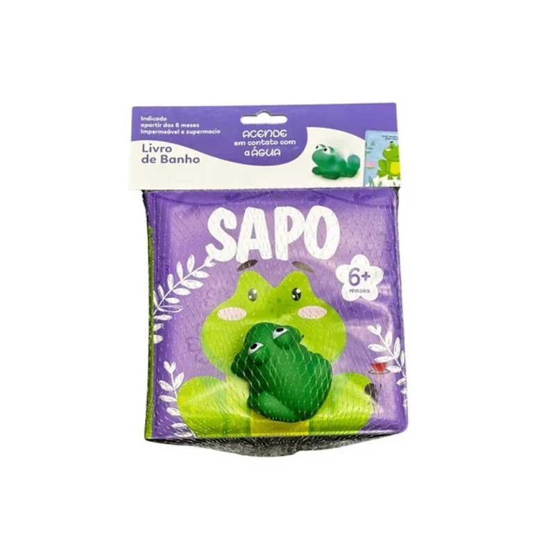 LIVRO DE BANHO - SAPO - COM BICHINHO LUMINOSO