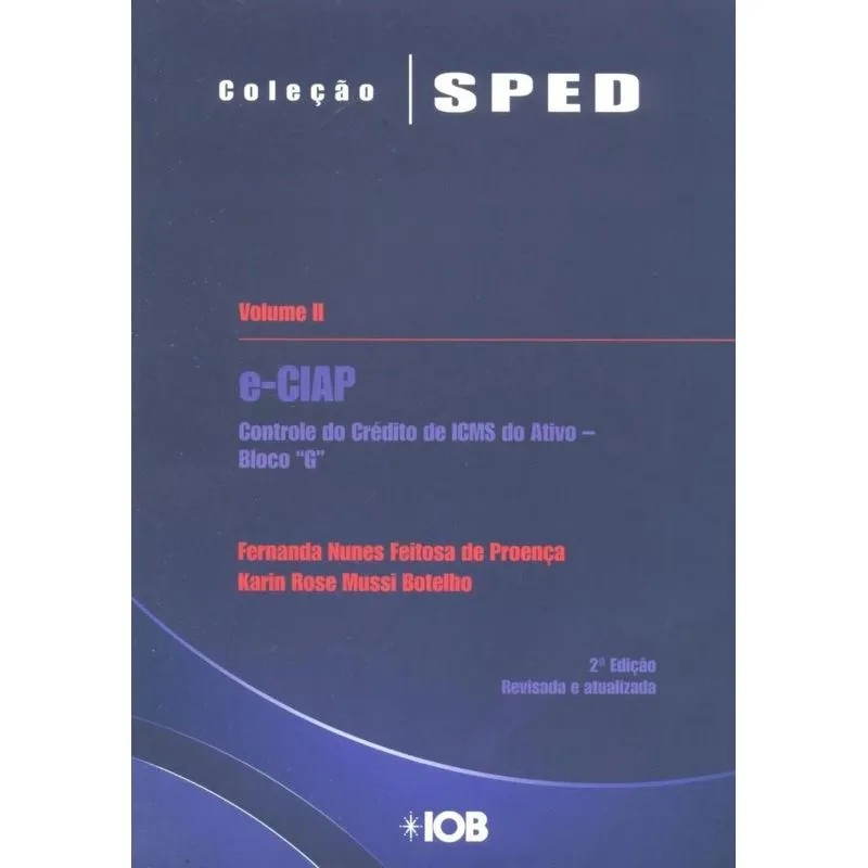 CONTROLE DO CREDITO DE ICMS DO ATIVO BLOCO G - VOL.2