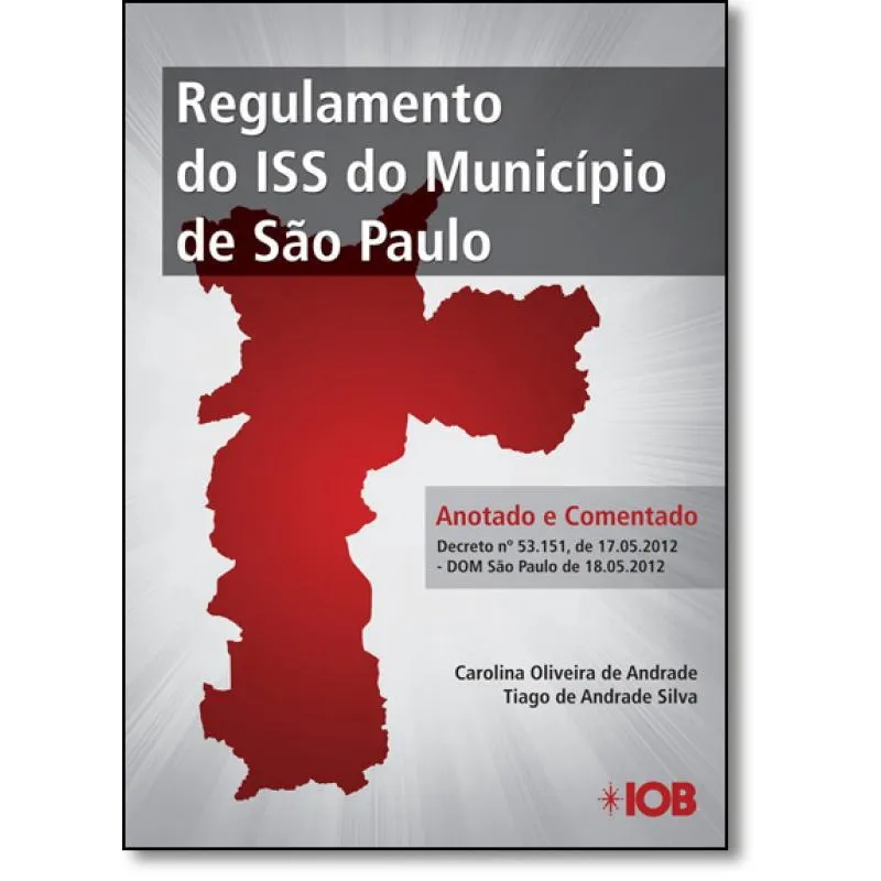 Livro Regulamento Do Iss Do Municipio De São Paulo