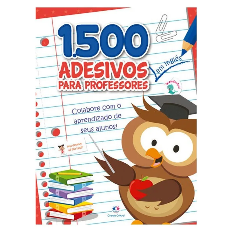 1500 ADESIVOS - COLABORE COM O APRENDIZADO DE SEUS ALUNOS INGLÊS