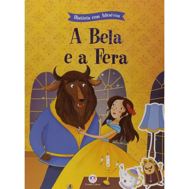Livro A Bela e a Fera - Histórias Com Adesivos