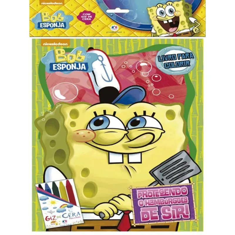 BOB ESPONJA - COM GIZ DE CERA