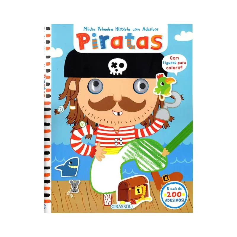 Minha primeira história com adesivos - piratas