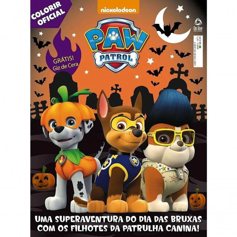 Revista Patrulha Canina Super Aventura Dia Das Bruxas