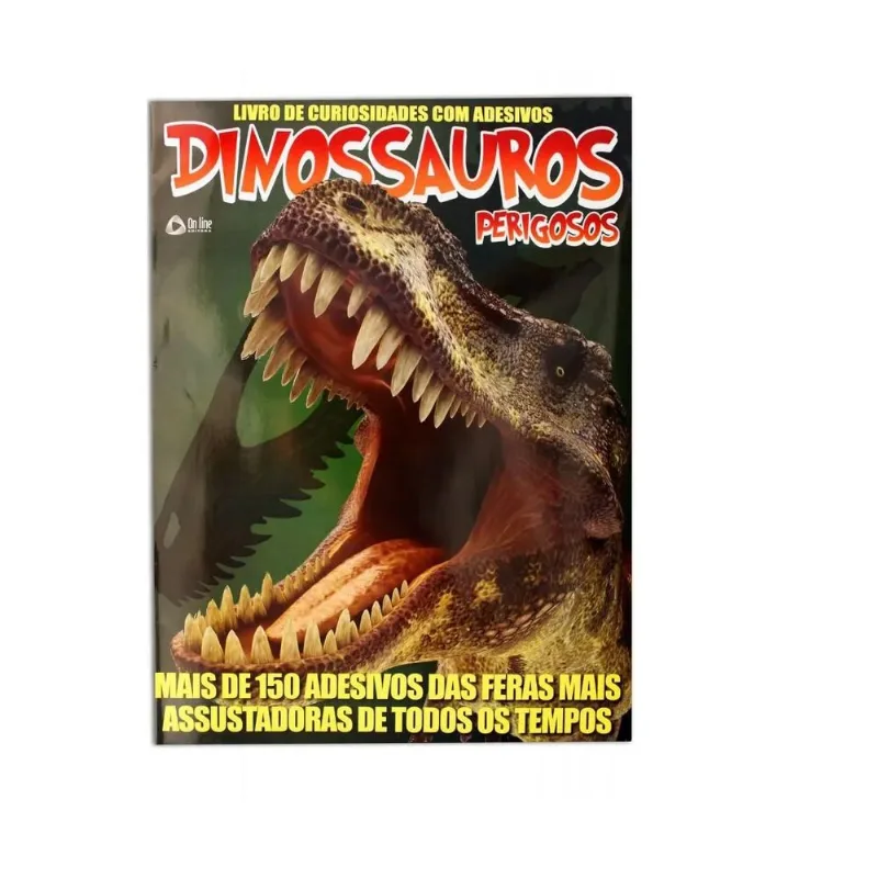 Livro Adesivos Dinossauros Perigosos + De 150 Adesivos