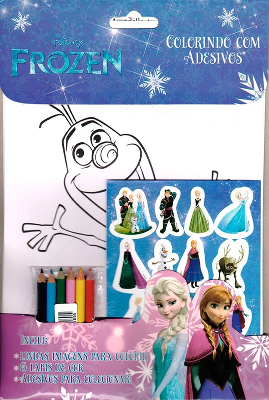 Frozen | Colorindo com Adesivos | Disney